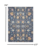 2’ X 3’ Navy Blue Floral Buds Scatter Rug