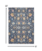 2’ X 3’ Navy Blue Floral Buds Scatter Rug