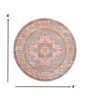 4’ Round Gray And Gold Medallion Area Rug