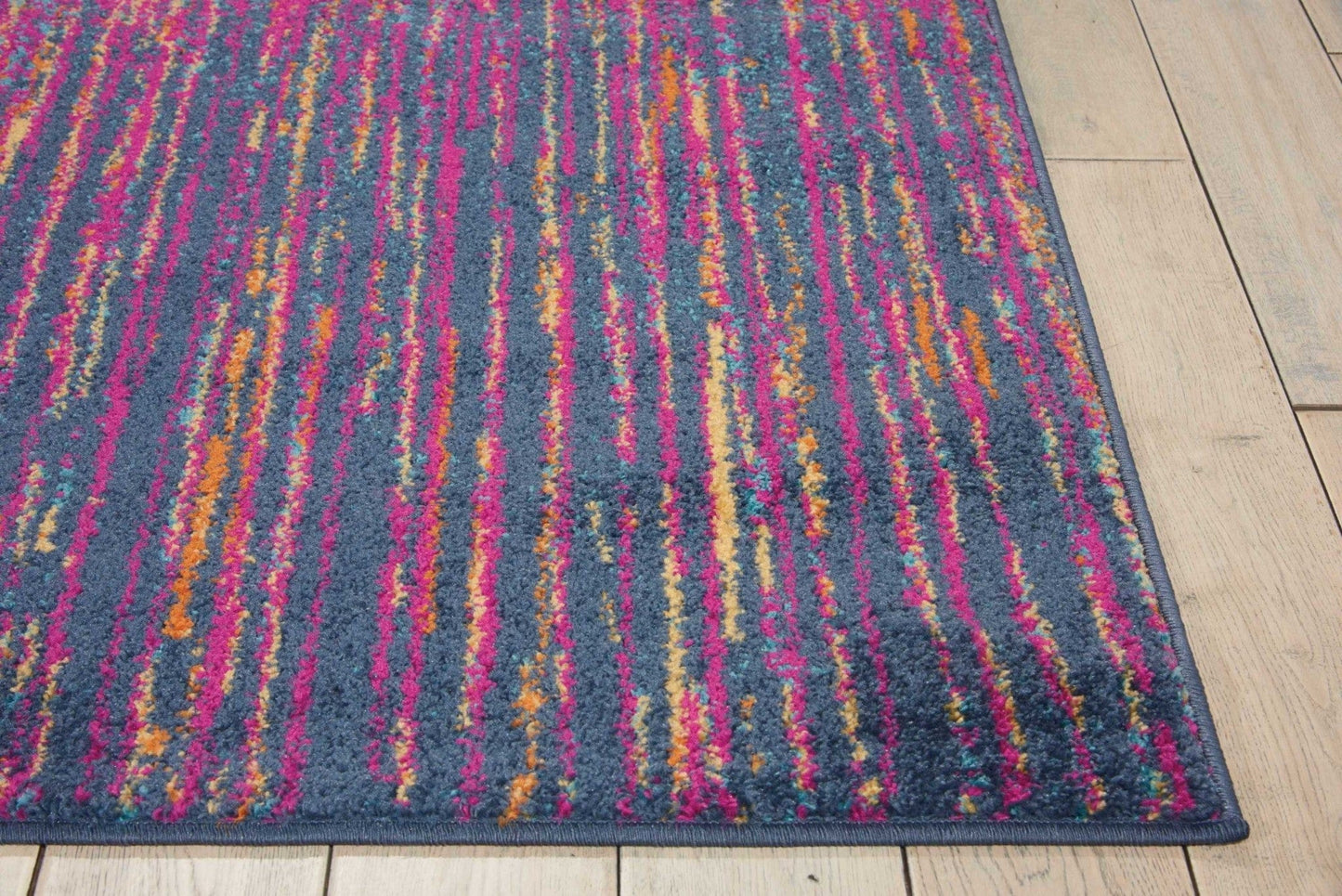 5’ X 7’ Rainbow Abstract Striations Area Rug