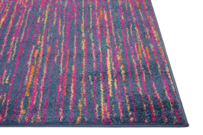 5’ X 7’ Rainbow Abstract Striations Area Rug