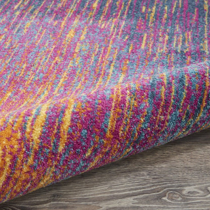 5’ X 7’ Rainbow Abstract Striations Area Rug
