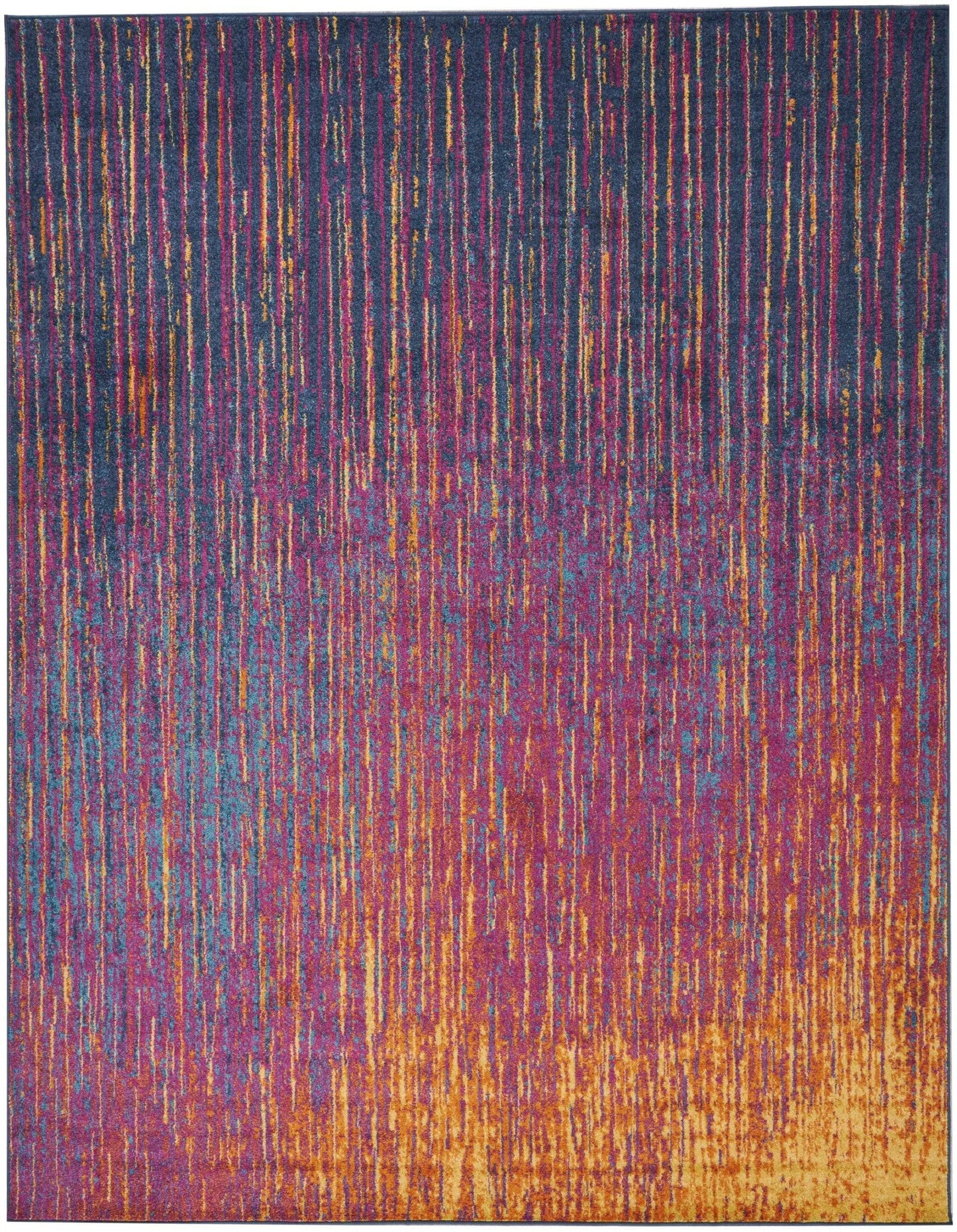 5’ X 7’ Rainbow Abstract Striations Area Rug