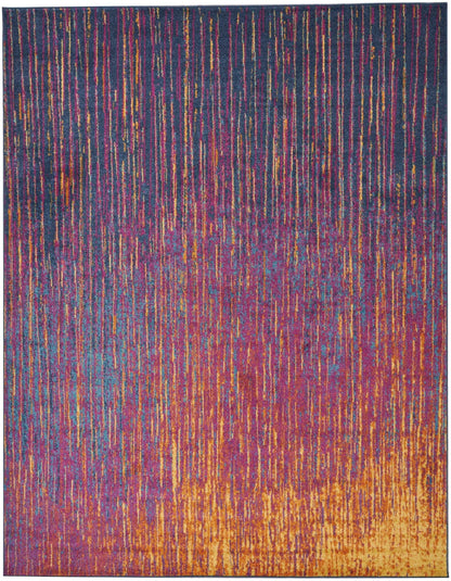 5’ X 7’ Rainbow Abstract Striations Area Rug