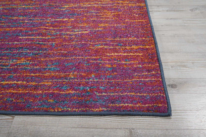 5’ X 7’ Rainbow Abstract Striations Area Rug