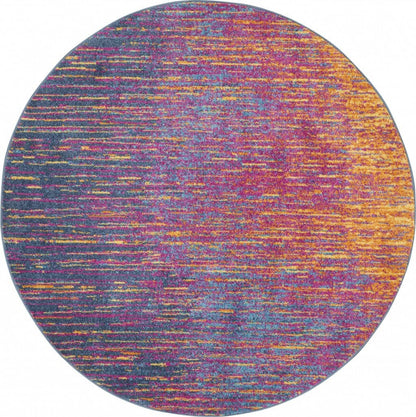 5’ X 7’ Rainbow Abstract Striations Area Rug