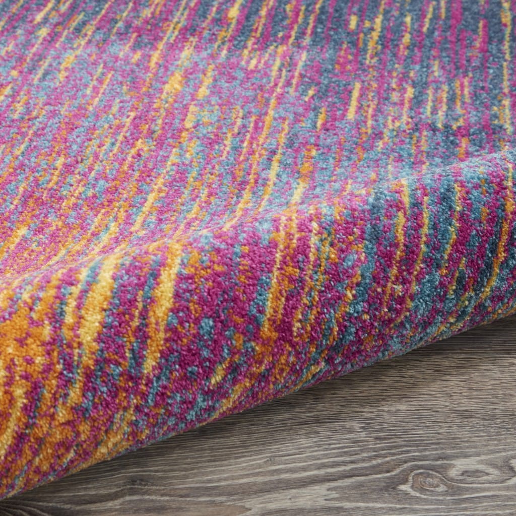 5’ X 7’ Rainbow Abstract Striations Area Rug