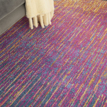 5’ X 7’ Rainbow Abstract Striations Area Rug