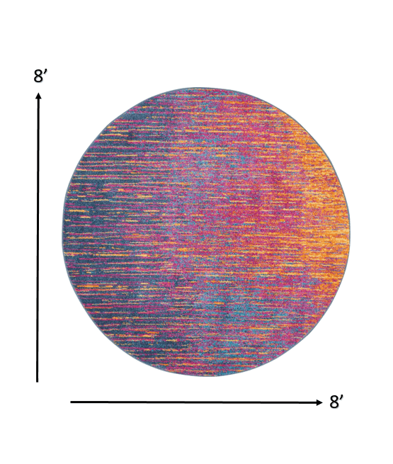 5’ X 7’ Rainbow Abstract Striations Area Rug