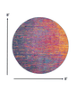 5’ X 7’ Rainbow Abstract Striations Area Rug