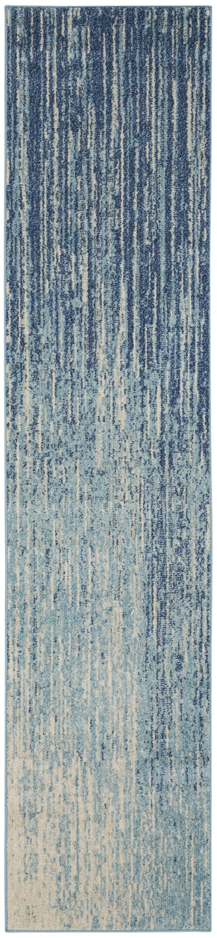 2’ X 3’ Navy And Light Blue Abstract Scatter Rug
