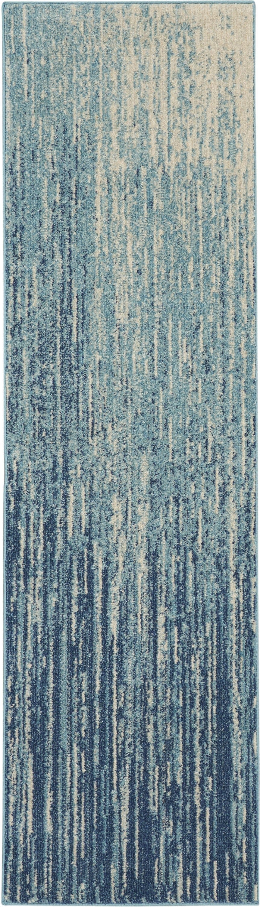 2’ X 3’ Navy And Light Blue Abstract Scatter Rug
