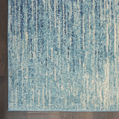 2’ X 3’ Navy And Light Blue Abstract Scatter Rug