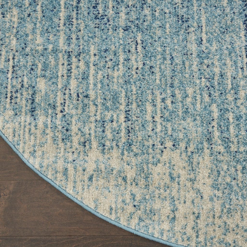 2’ X 3’ Navy And Light Blue Abstract Scatter Rug