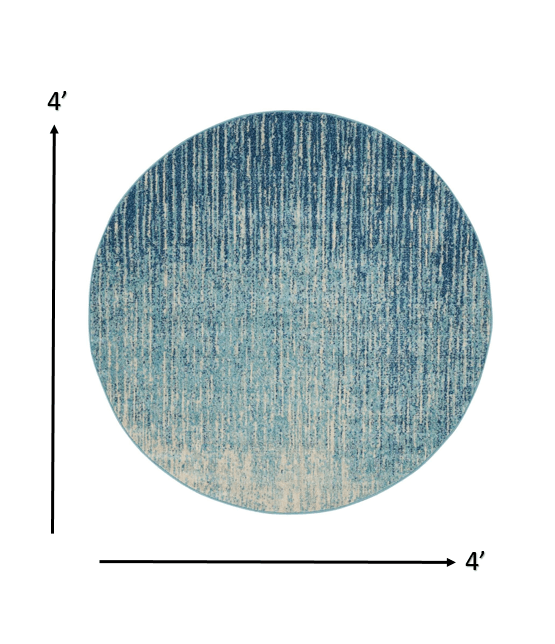 2’ X 3’ Navy And Light Blue Abstract Scatter Rug