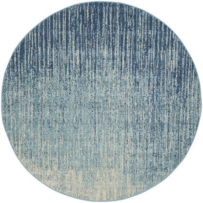 2’ X 3’ Navy And Light Blue Abstract Scatter Rug