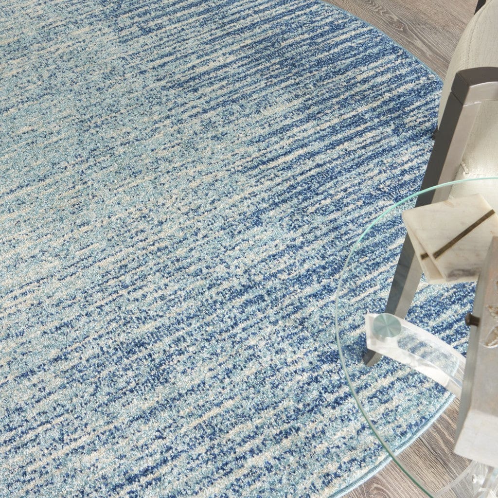 2’ X 3’ Navy And Light Blue Abstract Scatter Rug