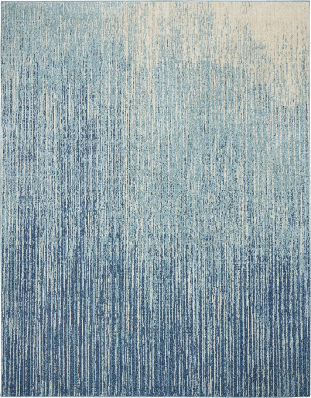 2’ X 3’ Navy And Light Blue Abstract Scatter Rug