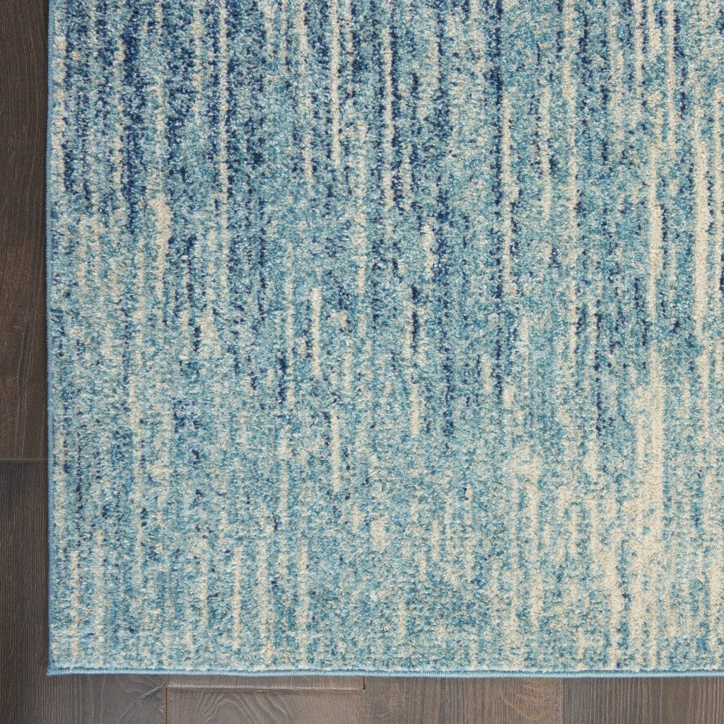 2’ X 3’ Navy And Light Blue Abstract Scatter Rug