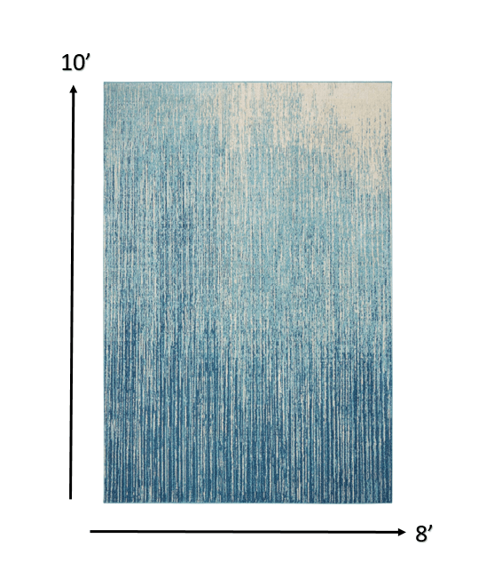 2’ X 3’ Navy And Light Blue Abstract Scatter Rug