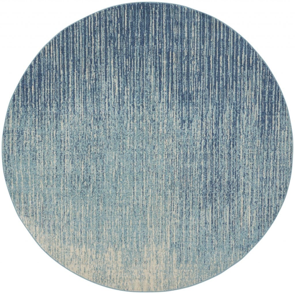 2’ X 3’ Navy And Light Blue Abstract Scatter Rug