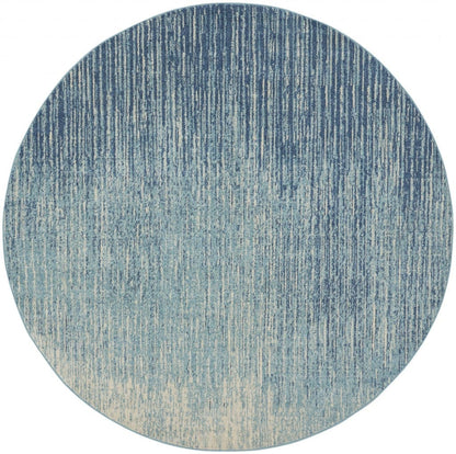 2’ X 3’ Navy And Light Blue Abstract Scatter Rug