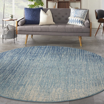 2’ X 3’ Navy And Light Blue Abstract Scatter Rug