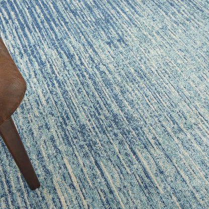 2’ X 3’ Navy And Light Blue Abstract Scatter Rug