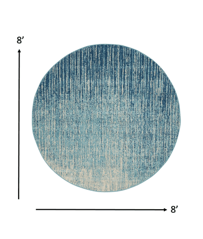 2’ X 3’ Navy And Light Blue Abstract Scatter Rug