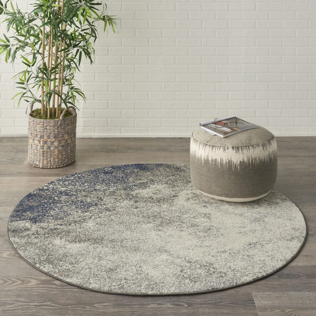 4’ X 6’ Charcoal And Ivory Abstract Area Rug