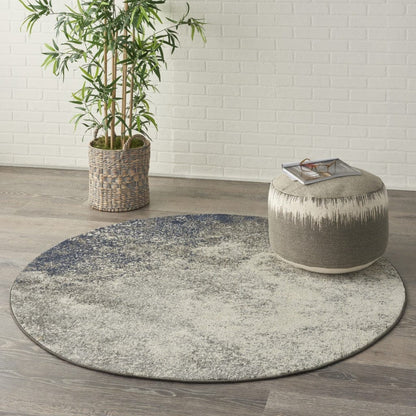 4’ X 6’ Charcoal And Ivory Abstract Area Rug