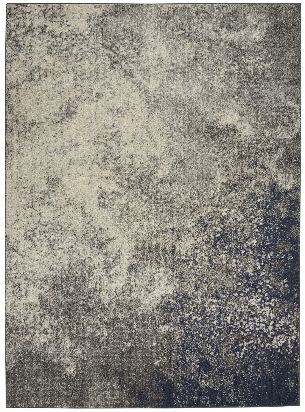 4’ X 6’ Charcoal And Ivory Abstract Area Rug