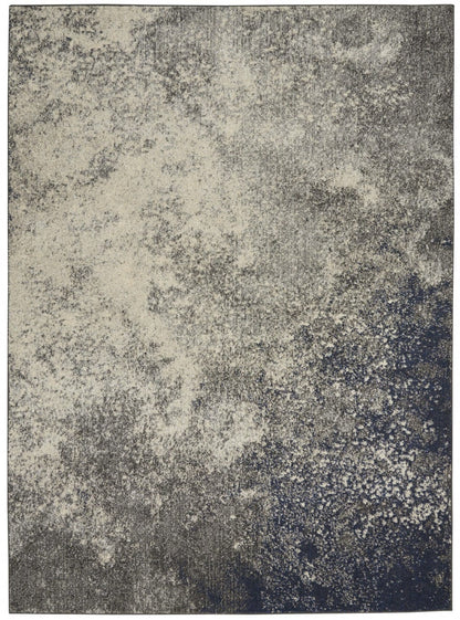4’ X 6’ Charcoal And Ivory Abstract Area Rug