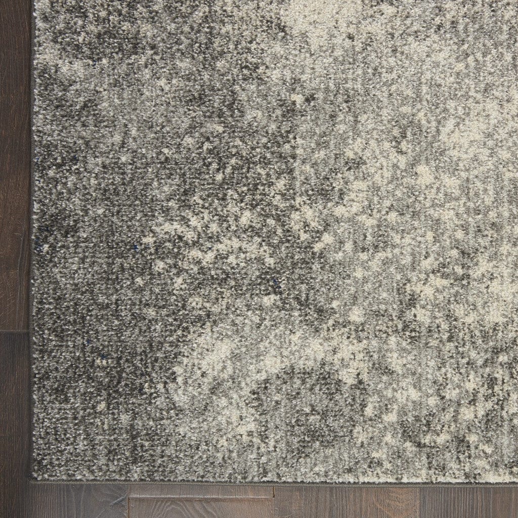 4’ X 6’ Charcoal And Ivory Abstract Area Rug