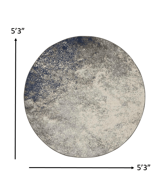 4’ X 6’ Charcoal And Ivory Abstract Area Rug