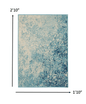 2’ X 3’ Light Blue And Ivory Abstract Sky Scatter Rug