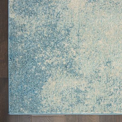2’ X 3’ Light Blue And Ivory Abstract Sky Scatter Rug