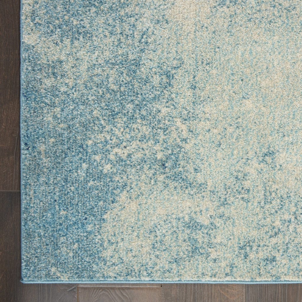 2’ X 3’ Light Blue And Ivory Abstract Sky Scatter Rug