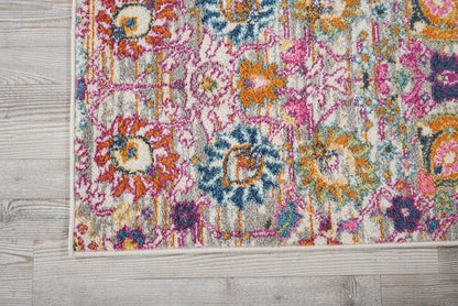 2’ X 3’ Gray And Pink Distressed Scatter Rug