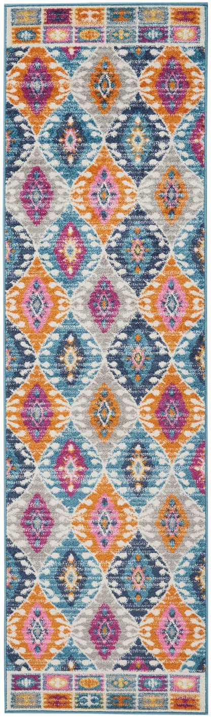 5’ X 7’ Multicolor Ogee Pattern Area Rug