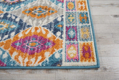 5’ X 7’ Multicolor Ogee Pattern Area Rug