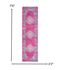 2’ X 10’ Fuchsia And Blue Distressed Runner Rug
