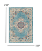 2’X3’ Light Blue Distressed Medallion Scatter Rug