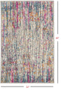 2’ X 3’ Ivory Abstract Striations Scatter Rug