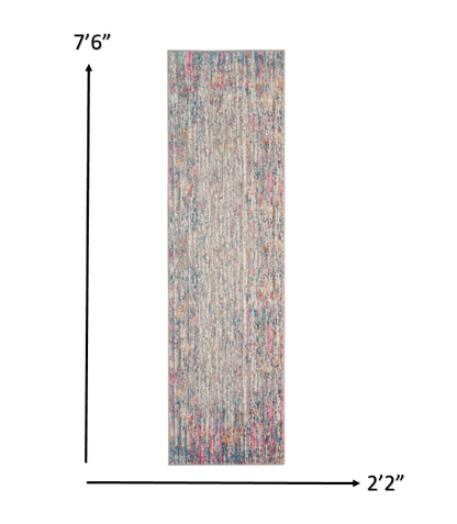 2’ X 3’ Ivory Abstract Striations Scatter Rug