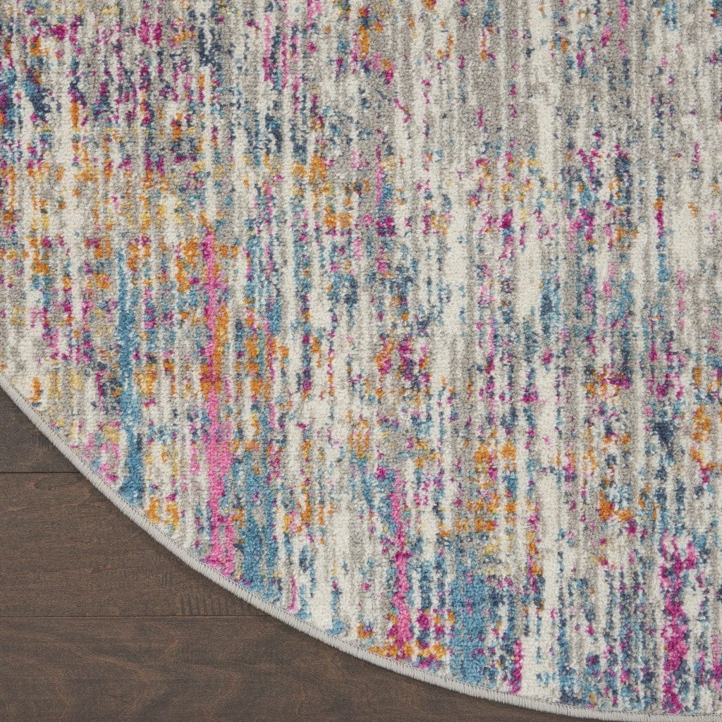 2’ X 3’ Ivory Abstract Striations Scatter Rug