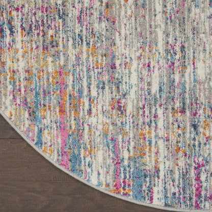 2’ X 3’ Ivory Abstract Striations Scatter Rug