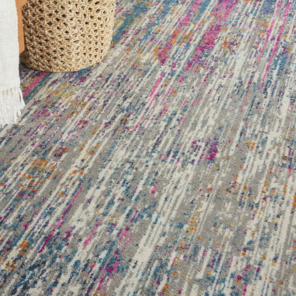 2’ X 3’ Ivory Abstract Striations Scatter Rug