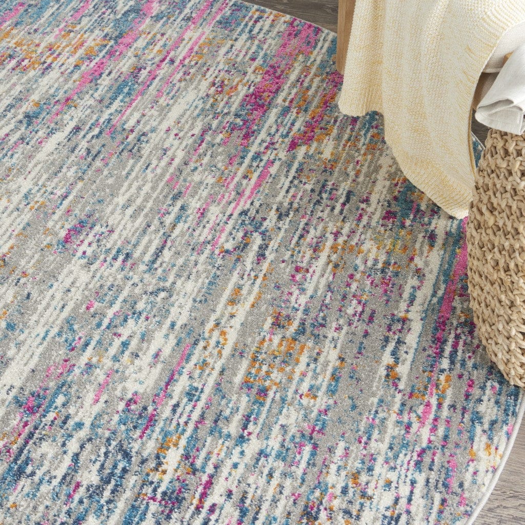 2’ X 3’ Ivory Abstract Striations Scatter Rug