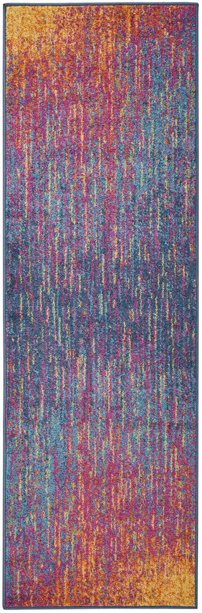 5’ X 7’ Rainbow Abstract Striations Area Rug
